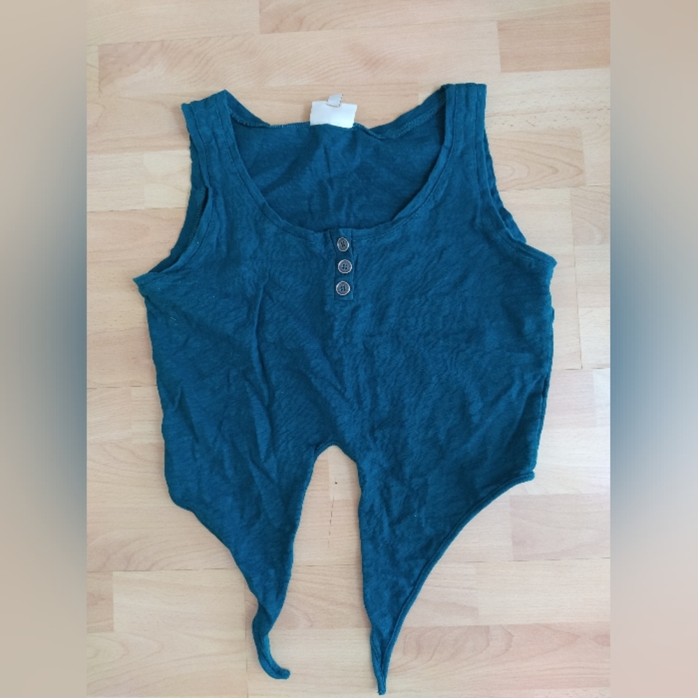 ModCloth blue tie waist summer tank